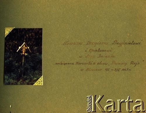 3.01.-3.02.1965, Miramar, Argentyna.
Karta z albumu z fotografiami obozu harcerskiego 