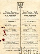 1.07.1922, Buenos Aires, Argentyna.
Zaproszenie na wieczór taneczny w siedzibie Towarzystwa Wolna Polska. W programie komedia 