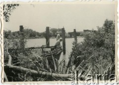 1961, Tigre, prowincja Buenos Aires, Argentyna.
Andrzej Jóźwicki.
Fot. NN, zbiory Andresa Jozwickiego, reprodukcje cyfrowe w Bibliotece Polskiej im. Ignacego Domeyki w Buenos Aires (Biblioteca Polaca Ignacio Domeyko) i w Ośrodku KARTA w Warszawie.
