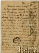 16.11.1945, Wawer koło Warszawy, Polska.
List Ludwika Korna z rodziną do F. Gąski: 