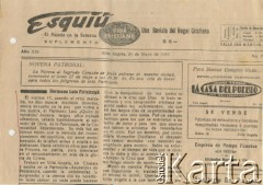 Artykuł dotyczący Ludwika Firlejczyka wydrukowany w wydawanej w Villa Angela gazecie Esquiu w dn. 24.05.1963. 
Fot. NN, ze zbiorów Archivo Historico-Central 