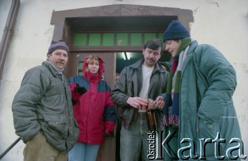 1997, Zagórki, woj. słupskie, Polska.
Realizacja filmu dokumentalnego 