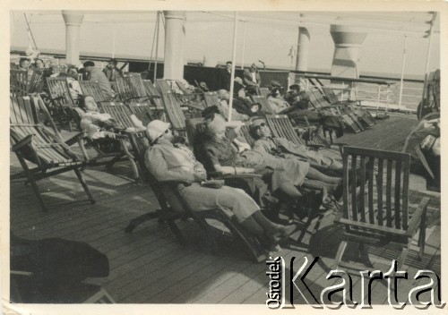 Kwiecień-maj 1936, brak miejsca.
Pierwszy rejs wycieczkowy transatlantyka MS 