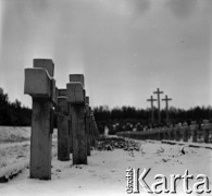 Lata 60., Palmiry, Polska.
Cmentarz Polaków zamordowanych przez hitlerowców podczas II wojny światowej.
Fot. Marek Zürn, zbiory Fundacji Ośrodka KARTA