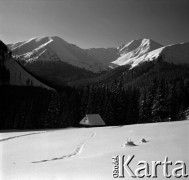 Lata 60., Tatry, Polska.
Dolina Chochołowska w zimie.
Fot. Marek Zürn, zbiory Fundacji Ośrodka KARTA