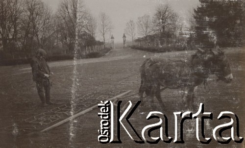 1930-1940, miejsce nieznane, Polska.
Orka.
Fot. NN, kolekcja rodziny Walińskich, zbiory Fundacji Ośrodka KARTA