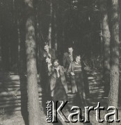 1930-1950, miejsce nieznane, Polska.
Portret grupowy w lesie.
Fot. NN, kolekcja rodziny Walińskich, zbiory Fundacji Ośrodka KARTA