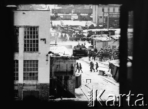 15.12.1981, Jastrzębie-Zdrój, Polska.
Pacyfikacja strajku górników kopalni 