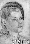 1946, Wołogodzka obł., ZSRR.
Portret Jadwigi Pawlukowskiej, wykonany przez malarkę polską Weronikę Charyton w pierwszym roku uwięzienia w łagrze 