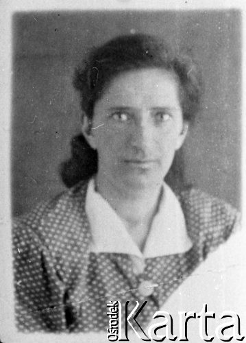 1955, Kołyma, ZSRR.
Irena Krajewska - portret.
Fot. NN, zbiory Ośrodka KARTA, udostępniła Irena Krajewska
