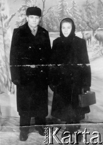 1955, Inta, Komi ASRR, ZSRR.
Zygmunt Sworobowicz z żoną Teresą z domu Janowicz.
Fot. NN, zbiory Ośrodka KARTA, udostępniła Teresa Sworobowicz.



