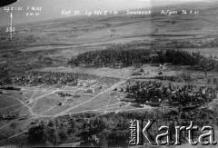 24.09.1941, Smoleńsk, ZSRR.
Panorama okolic Smoleńska, fotografia lotnicza. 
Fot. z albumu gen. Hellmutha Bienecka, przekazał Piotr Kleeberg, zbiory Fundacji Ośrodka KARTA