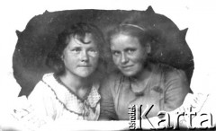 21.08.1944, Jenisejsk, Krasnojarski Kraj, ZSRR.
Anna Sacała deportowana do ZSRR, na zdjęciu z koleżanką Jańcią.
Fot. NN, zbiory Ośrodka KARTA, udostępniła Anna Sacała-Stenzel
