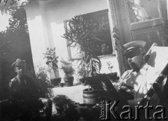 Lipiec 1935, Czyniszeuce k/Kiszyniowa, Rumunia.
Mieczysław Gaydamowicz z synem Tadeuszem przed 