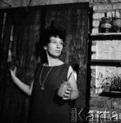 Po 1959, Warszawa, Polska.
Aktorka Teatru na Tarczyńskiej, malarka Maria Fabicka.
Fot. Irena Jarosińska, zbiory Ośrodka KARTA