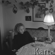lata 80-te, Warszawa, Polska
Aktorka Krystyna Janda
Fot. Irena Jarosińska, zbiory Ośrodka KARTA