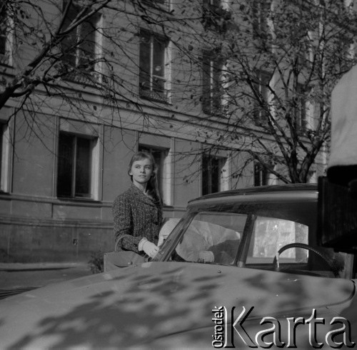 1960, Warszawa, Polska
Maria Ciesielska na planie filmowym 