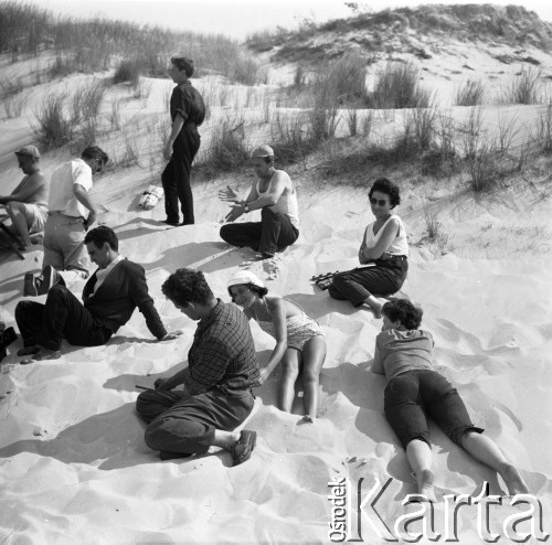 1959, Łeba, Polska.
Plan zdjęciowy do filmu 