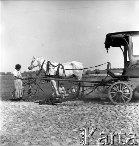 1958, Polska.
Tabor cygański.
Fot. Irena Jarosińska, zbiory Ośrodka KARTA