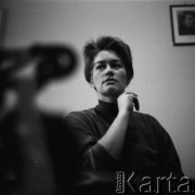 Lata 60., Polska.
Aktorka Alina Janowska.
Fot. Irena Jarosińska, zbiory Ośrodka KARTA