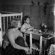 Lata 60., Polska.
Aktorka Alina Janowska. 
Fot. Irena Jarosińska, zbiory Ośrodka KARTA