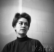 Lata 60., Polska.
Aktorka Alina Janowska. 
Fot. Irena Jarosińska, zbiory Ośrodka KARTA
