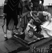 1968, Wałbrzych, Polska.
Zespół Teatru Dramatycznego im. Jerzego Szaniawskiego. Przygotowania do spektakli 