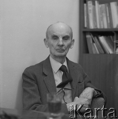 1979, Warszawa, Polska.
Pisarz Aleksander Bocheński.
Fot. Irena Jarosińska, zbiory Ośrodka KARTA