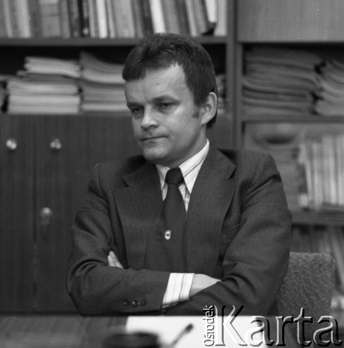 1979, Warszawa, Polska.
Prof. Paweł Bożyk - doradca I sekretarza KC PZPR Edwarda Gierka. 
Fot. Irena Jarosińska, zbiory Ośrodka KARTA