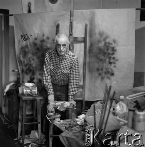 Maj 1979, Kraków, Polska.
Malarz Jonasz Stern.
Fot. Irena Jarosińska, zbiory Ośrodka KARTA