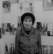 Zima 1979, Warszawa, Polska.
Jadwiga Grabowska - dyrektorka od spraw mody w 