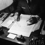1968, Polska.
Kompozytor Witold Lutosławski.
Fot. Irena Jarosińska, zbiory Ośrodka KARTA
