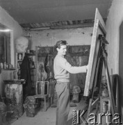 1962, Olsztyn, Polska.
Malarz Czesław Machnicki.
Fot. Irena Jarosińska, zbiory Ośrodka KARTA