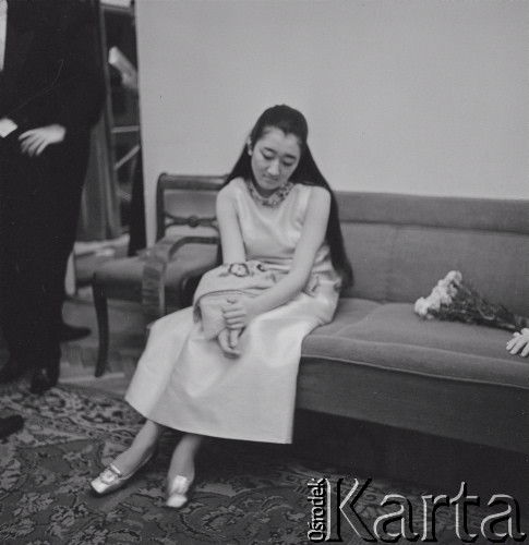 7–25.10.1970, Warszawa, Polska. 
VIII Międzynarodowy Konkurs Pianistyczny im. Fryderyka Chopina. Nz. Mitsuko Uchida - pianistka z Japonii, która zajęła II miejsce w konkursie.
Fot. Irena Jarosińska, zbiory Ośrodka KARTA
