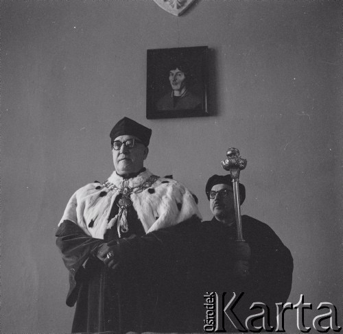 1969, Toruń, Polska.
Rektor Uniwersytetu Mikołaja Kopernika prof. Witold Łukaszewicz.
Fot. Irena Jarosińska, zbiory Ośrodka KARTA