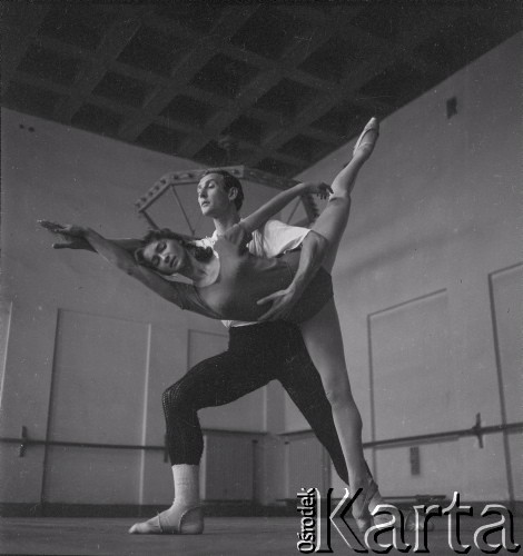 1959, Warszawa, Polska.
Próby do baletu Tadeusza Szeligowskiego 