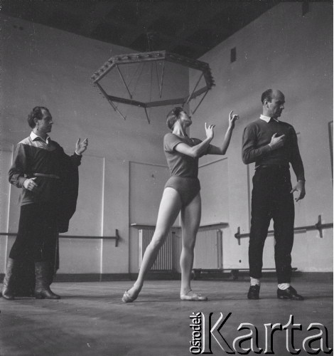 1959, Warszawa, Polska.
Próby do baletu Tadeusza Szeligowskiego 