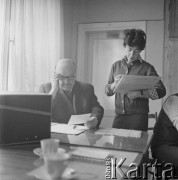 Lata 60., Warszawa, Polska.
Redakcja.
Fot. Irena Jarosińska, zbiory Ośrodka KARTA
