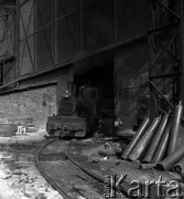 sierpień 1952, Bytom, Polska
Huta Bobrek - lokomotywa 
Fot. Irena Jarosińska, zbiory Ośrodka KARTA