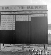 lata 50-te, Jaworzno, Polska
Elektrownia Jaworzno II - tablica z wynikami pracy (