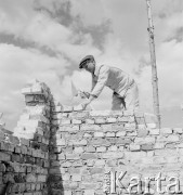 lata 50-te, Nieczajna, Polska
Budowa na terenie rolniczej spółdzielni produkcyjnej
Fot. Irena Jarosińska, zbiory Ośrodka KARTA