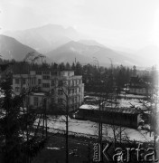 lata 50-te, Zakopane, Polska
Panorama miasta z widokiem na Giewont.
Fot. Irena Jarosińska, zbiory Ośrodka KARTA