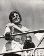 lata 60-te lub 70-te, Polska.
Teresa Remiszewska-Damsz - żeglarka, jachtowy kapitan żeglugi wielkiej, w latach 80-tych działaczka 