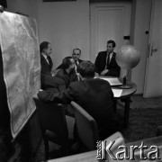 1967, Warszawa, Polska.
Uczestnicy rejsu jachtem 