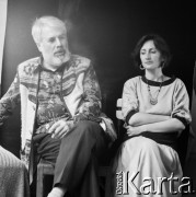 Ok. 1990, Warszawa, Polska.
Andrzej Wawrzyniak i Monika Chwilczyńska (Wawrzyniak).
Fot. Irena Jarosińska, zbiory Fundacji Ośrodka KARTA