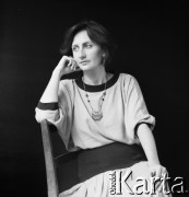 Ok. 1990, Warszawa, Polska.
Monika Chwilczyńska (Wawrzyniak).
Fot. Irena Jarosińska, zbiory Fundacji Ośrodka KARTA