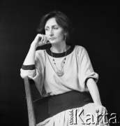Ok. 1990, Warszawa, Polska.
Monika Chwilczyńska (Wawrzyniak).
Fot. Irena Jarosińska, zbiory Fundacji Ośrodka KARTA