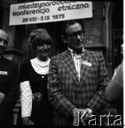 29.08-05.09.1975, Kraków, Polska.
Międzynarodowa Konferencja Etniczna, n/z z prawej Włodzimierz Drzewieniecki, polski historyk emigracyjny.
Fot. Irena Jarosińska, zbiory Ośrodka KARTA