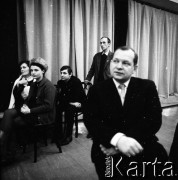 1968, Radomsko, Polska.
Próba kabaretu 