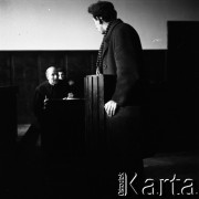 Lata 50. lub 60., Warszawa, Polska.
Rozprawa sądowa.
Fot. Irena Jarosińska, zbiory Ośrodka KARTA